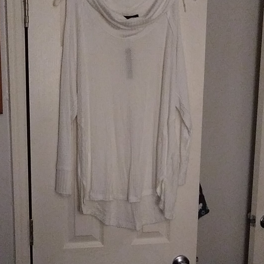 A white turtleneck sweater